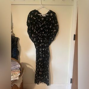 Rujuta Sheth black and tan print kaftan XL